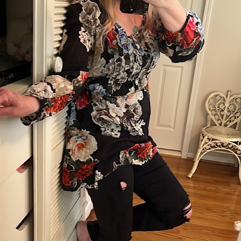 JOE BROWNS Boho Floral  Long Sleeved Tunic Top - Picture 2 of 9